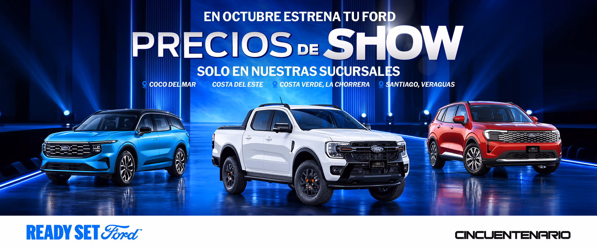 Banner Precios de Show Ford Cincuentenario